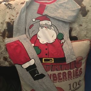 Santa in chimney pj’s